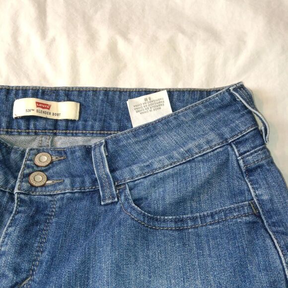 Levis 526 Jeans Womens 8 Medium Blue Slender Boot Bootcut Stretch Denim Classic - Picture 6 of 16